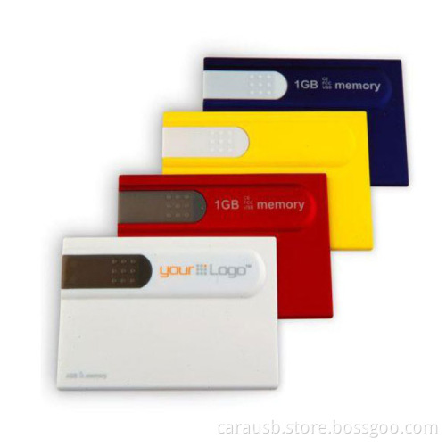 CaraUSB promote Archerwell customized pull push style plastic usb flash drive cards business gifts